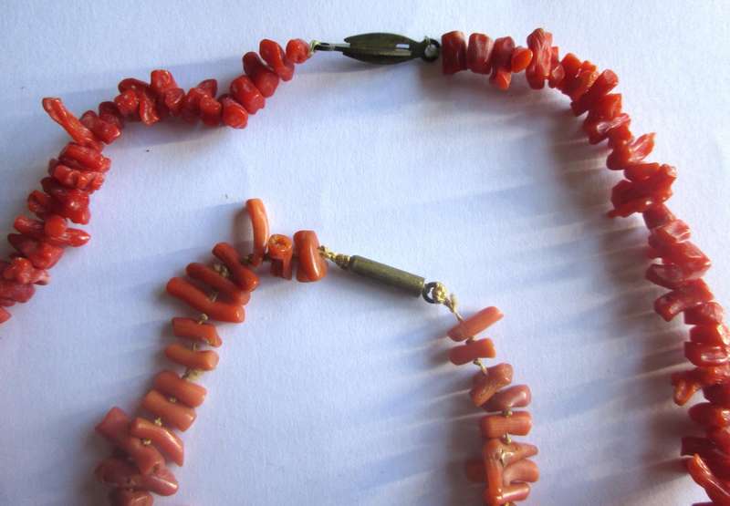 Red Coral Necklaces with Extras