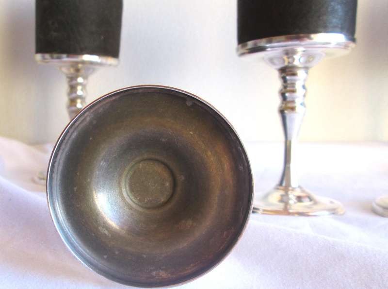 Wine Goblets with Leather Binding