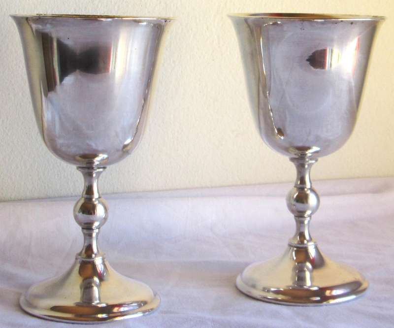 William Adams Silver Plated Goblets Wine Cup made in Italy