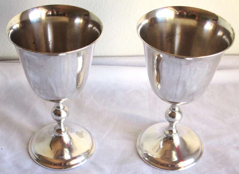 William Adams Silver Plated Goblets Wine Cup made in Italy