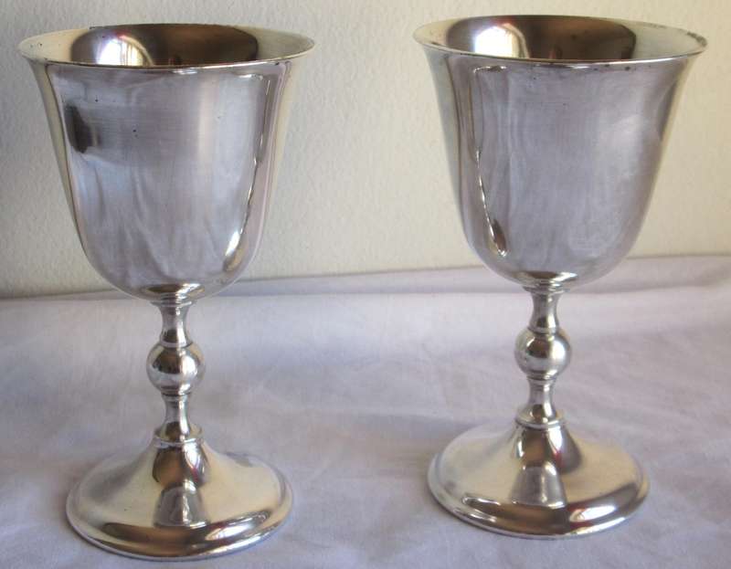 William Adams Silver Plated Goblets Wine Cup made in Italy