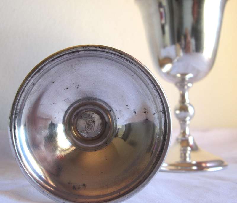 William Adams Silver Plated Goblets Wine Cup made in Italy
