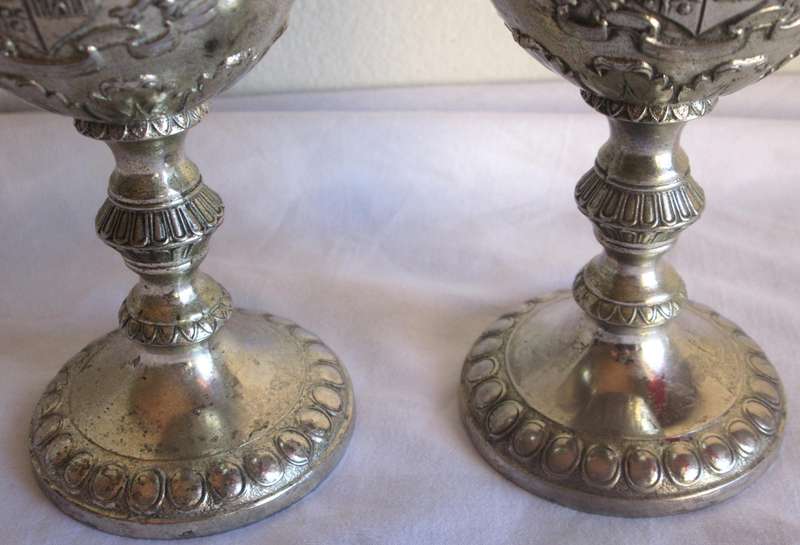 Silver Plated Crest Goblets Wine Cup