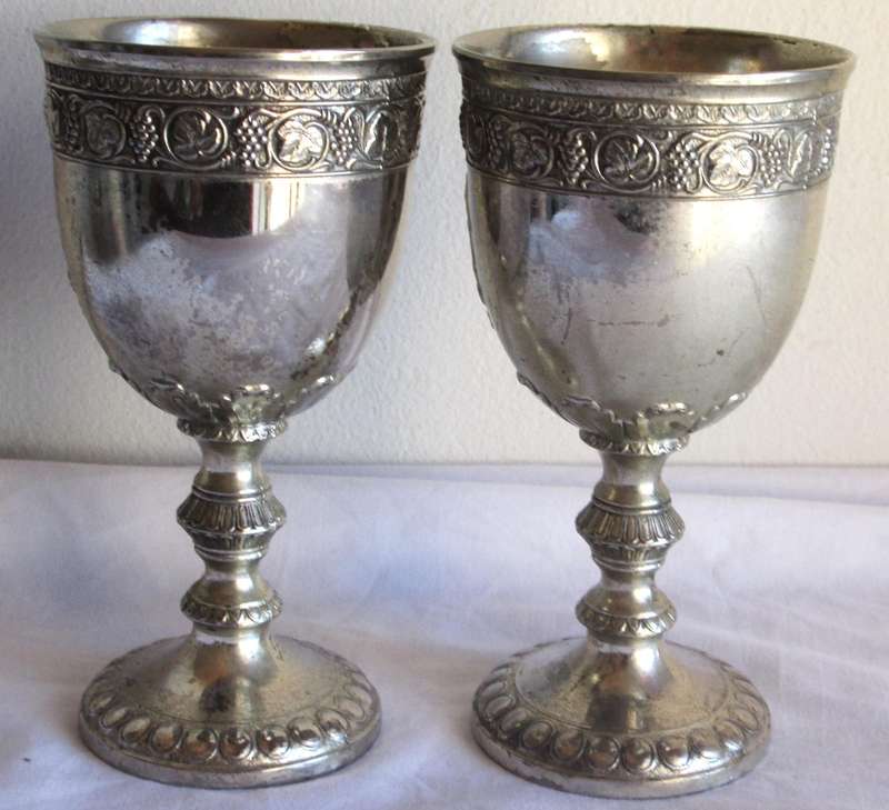 Silver Plated Crest Goblets Wine Cup