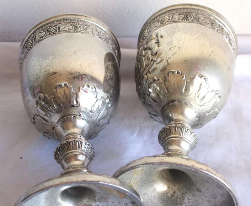 Silver Plated Crest Goblets Wine Cup