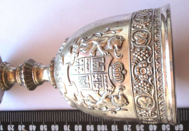 Silver Plated Crest Goblets Wine Cup