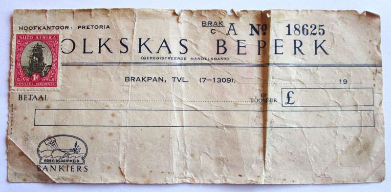 Volkskas Beperk Brakpan Transvaal No 18625