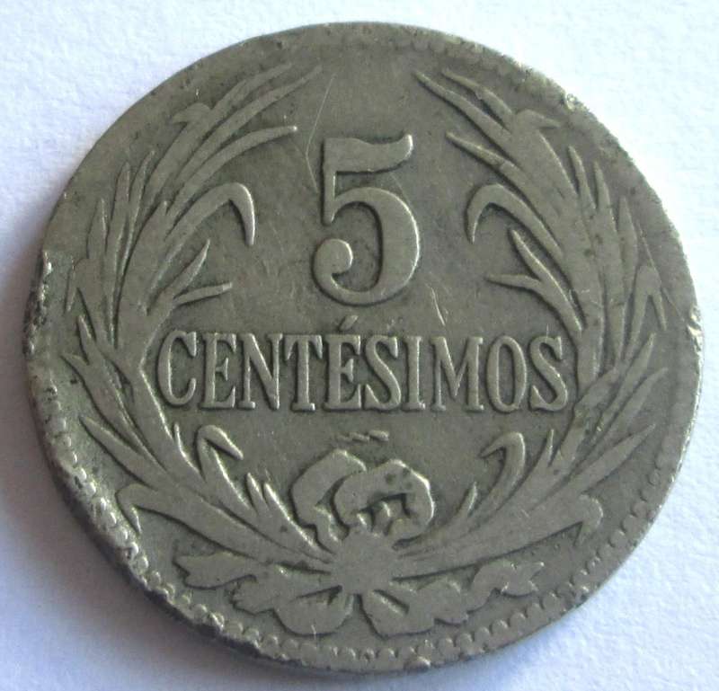 1924 Uruguay 5 Centesimos
