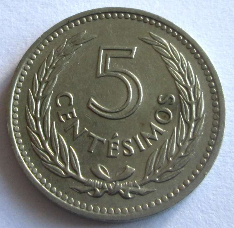 1953 Uruguay 5 Centesimos
