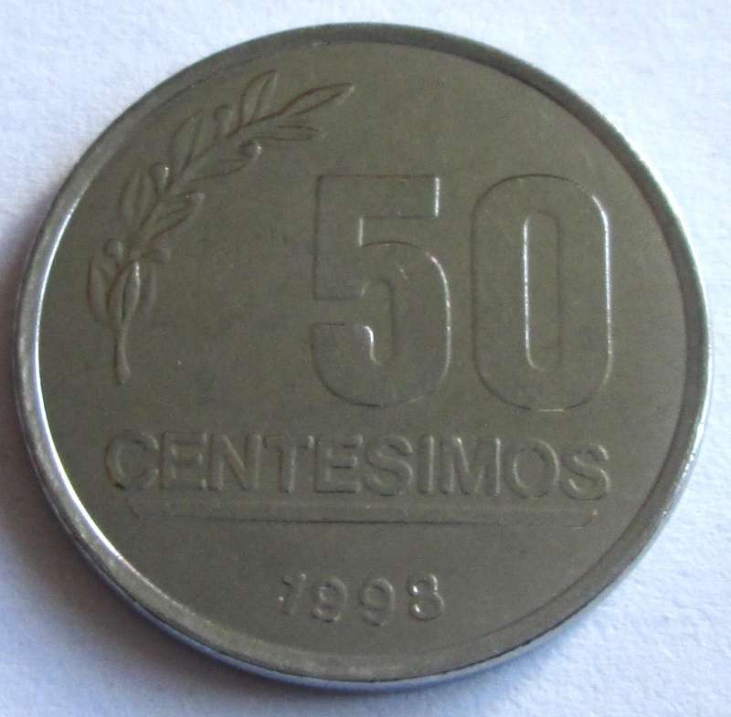 1998 Uruguay 50 Centesimos