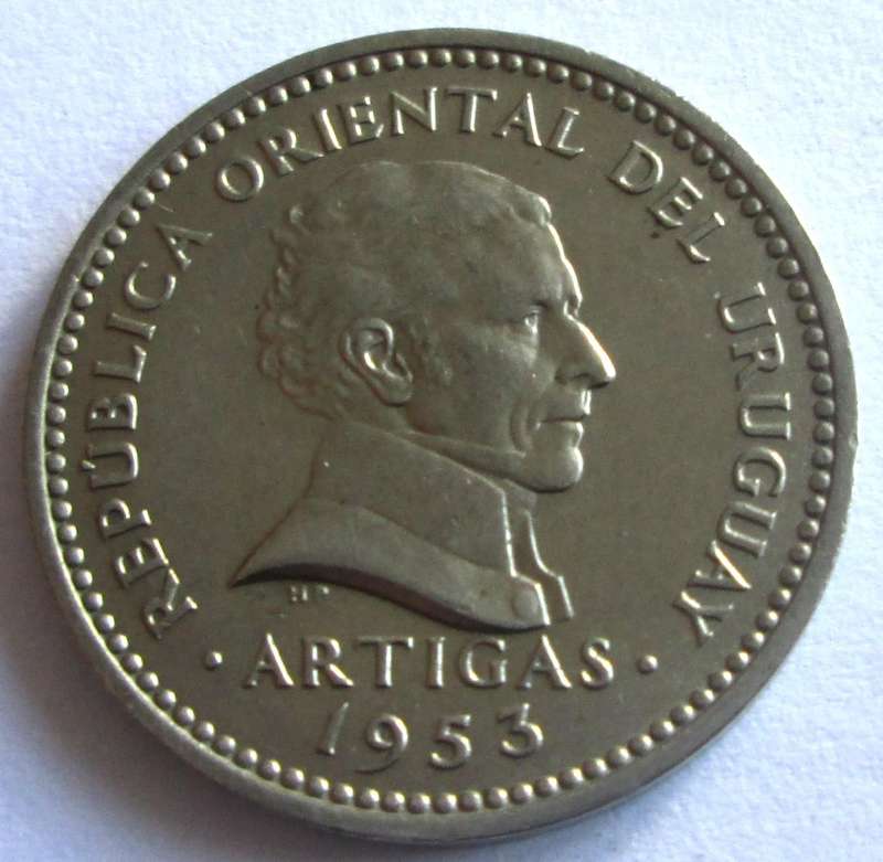 1953 Uruguay 10 Centesimos