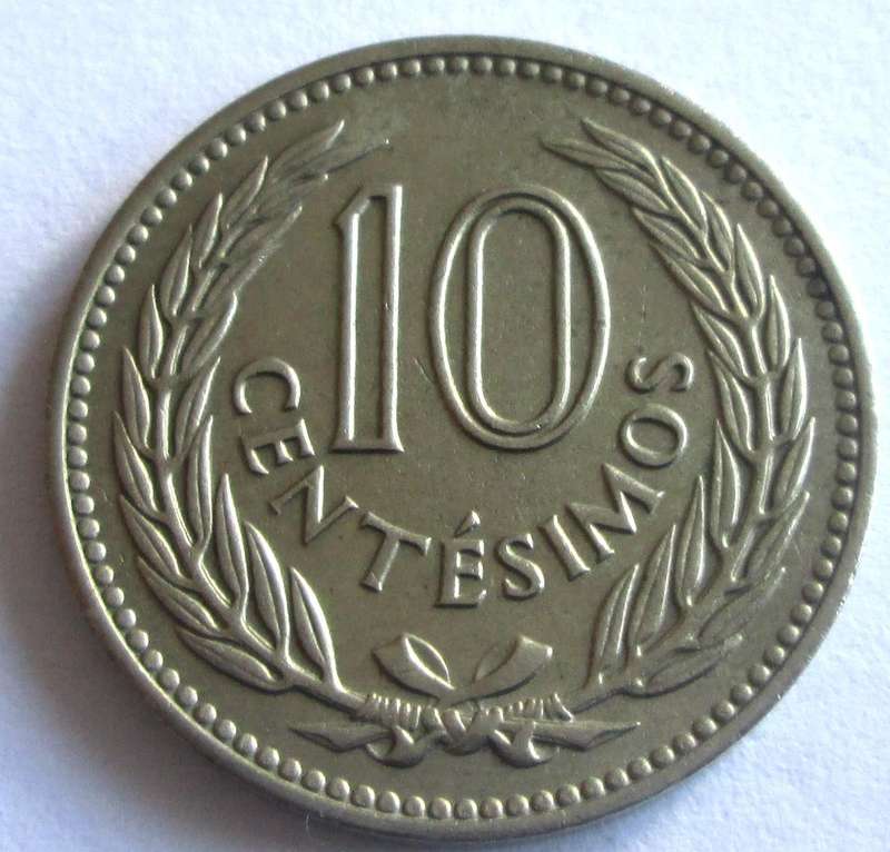 1953 Uruguay 10 Centesimos
