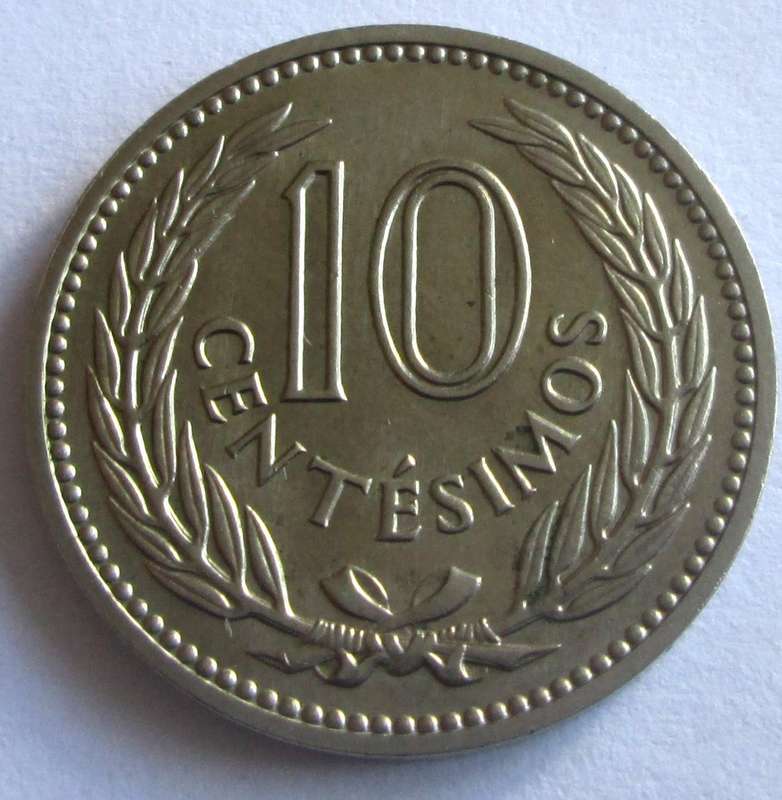 1959 Uruguay 10 Centesimos