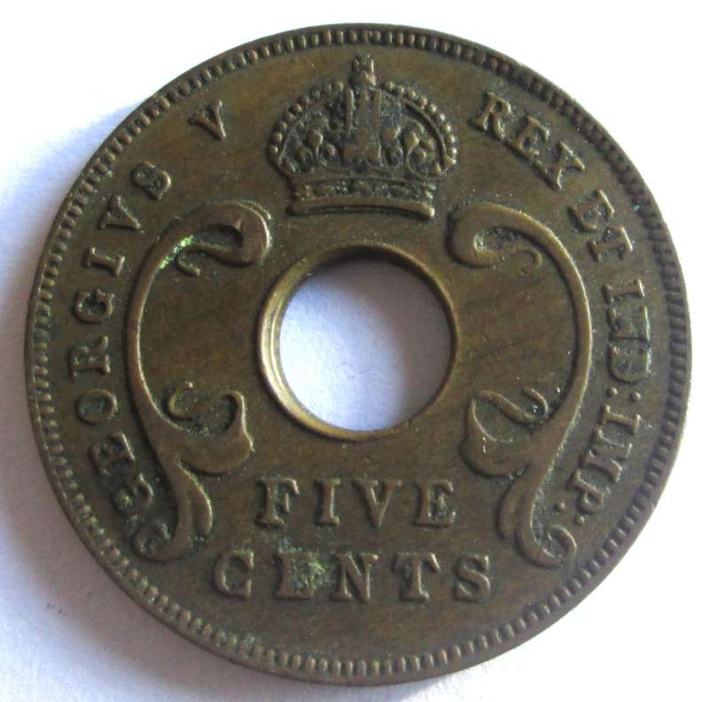 1933 East Africa 5 Cents