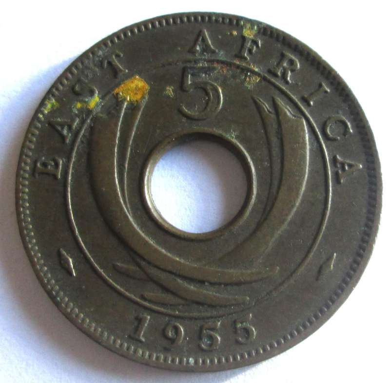 1955 East Africa 5 Cents
