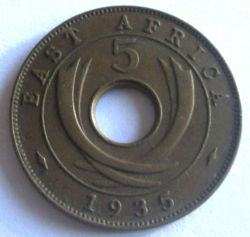 1935 East Africa 5 Cents