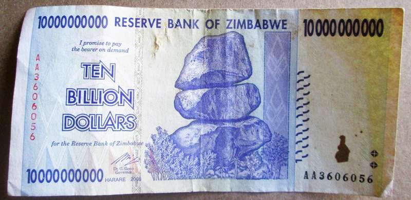 2008 Zimbabwe 10 Billion Dollars AA3606056