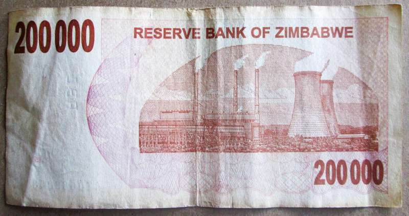 2008 Zimbabwe 200 Hundred Thousand Dollars AT0688048