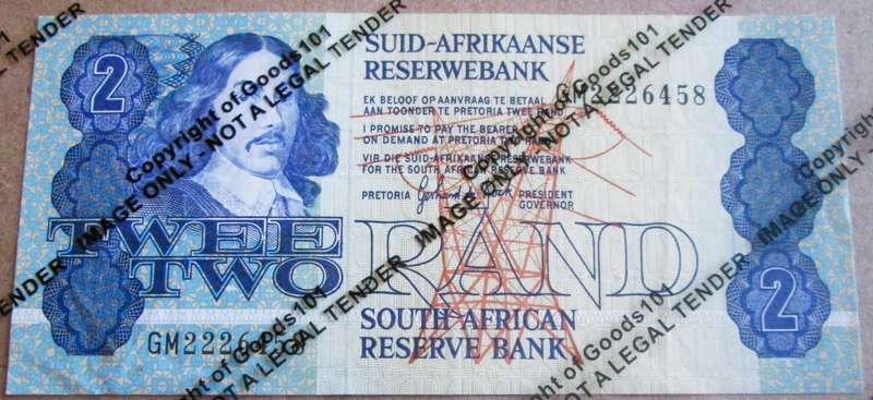 Two Rand Republic of South Africa Serial Nr GM2226458
