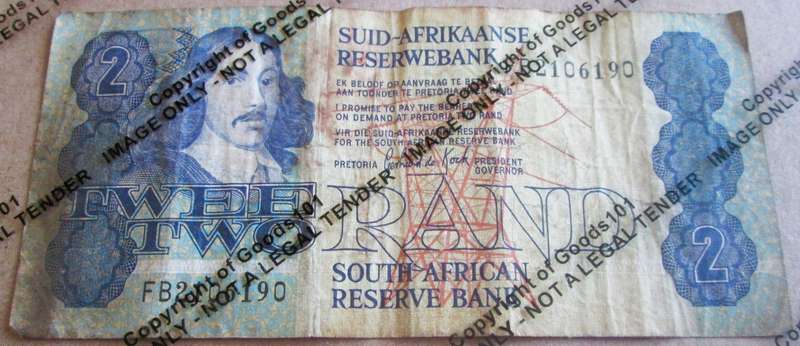 Two Rand Republic of South Africa Serial Nr FB2106190