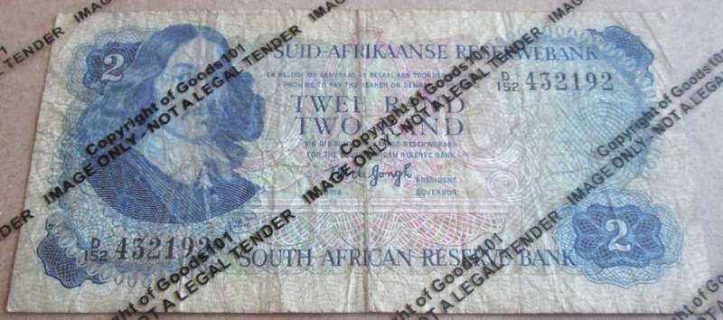 Two Rand Republic of South Africa Serial Nr D152 432192