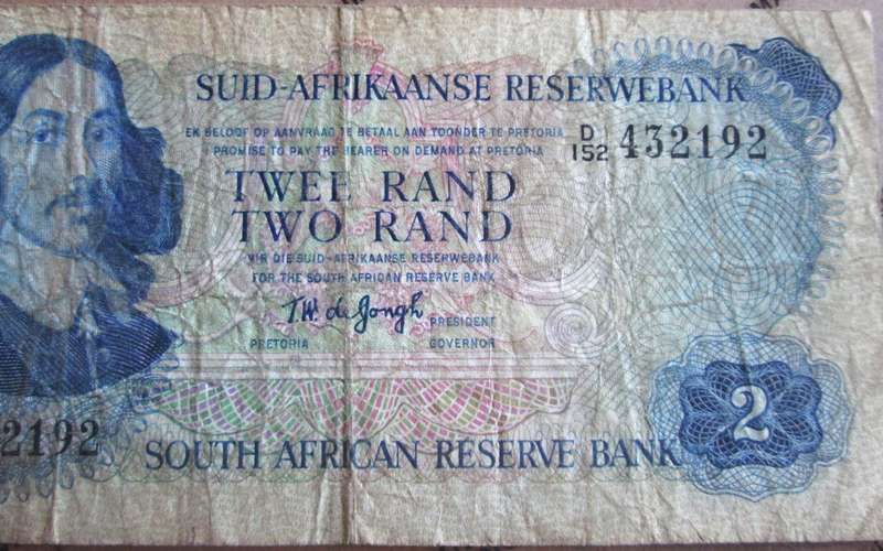 Two Rand Republic of South Africa Serial Nr D152 432192