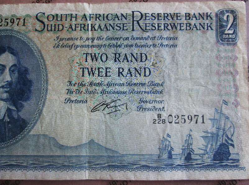 Two Rand Republic of South Africa Serial Nr B228 025971