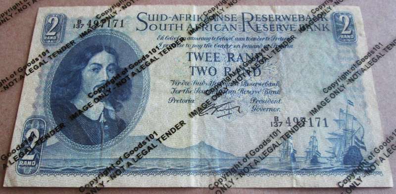 Two Rand Republic of South Africa Serial Nr B137 497171