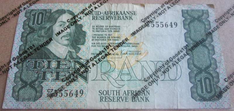 Ten Rand Republic of South Africa Serial Nr C798 555649