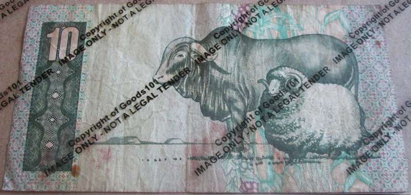 Ten Rand Republic of South Africa Serial Nr BG8784902C