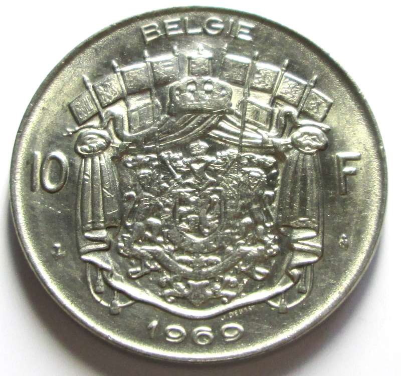 1969 Belgium 10 Francs