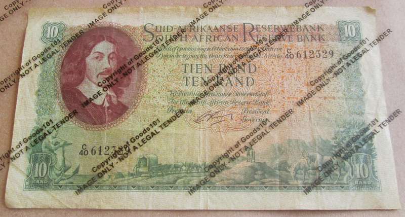 Ten Rand Republic of South Africa Serial Nr C40 612329