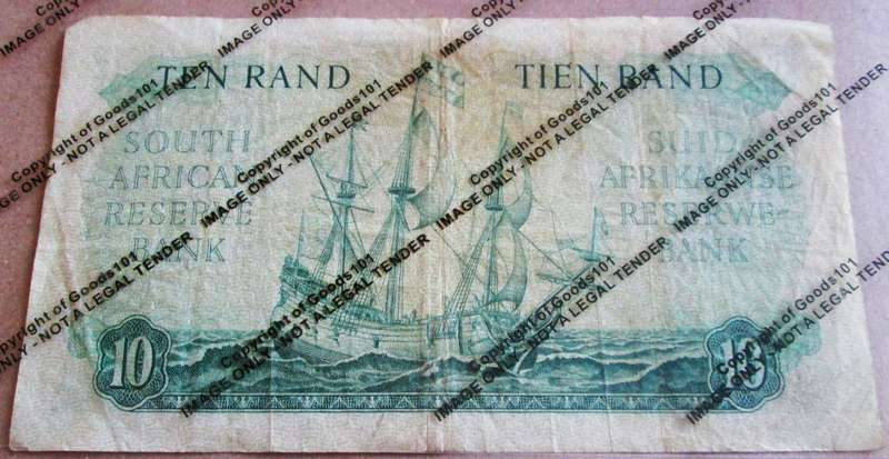 Ten Rand Republic of South Africa Serial Nr C40 612329