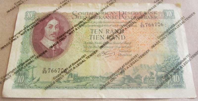 Ten Rand Republic of South Africa Serial Nr C33 766706