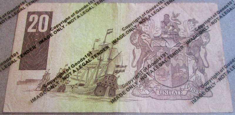 Twenty Rand Republic of South Africa Serial Nr AB4210735D