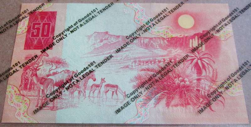 Fifty Rand Republic of South Africa Serial Nr AA1166415E