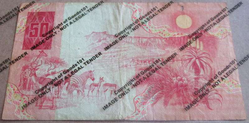 Fifty Rand Republic of South Africa Serial Nr AH7859329E