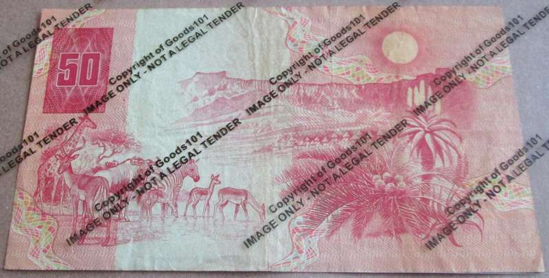 Fifty Rand Republic of South Africa Serial Nr AG9939043E