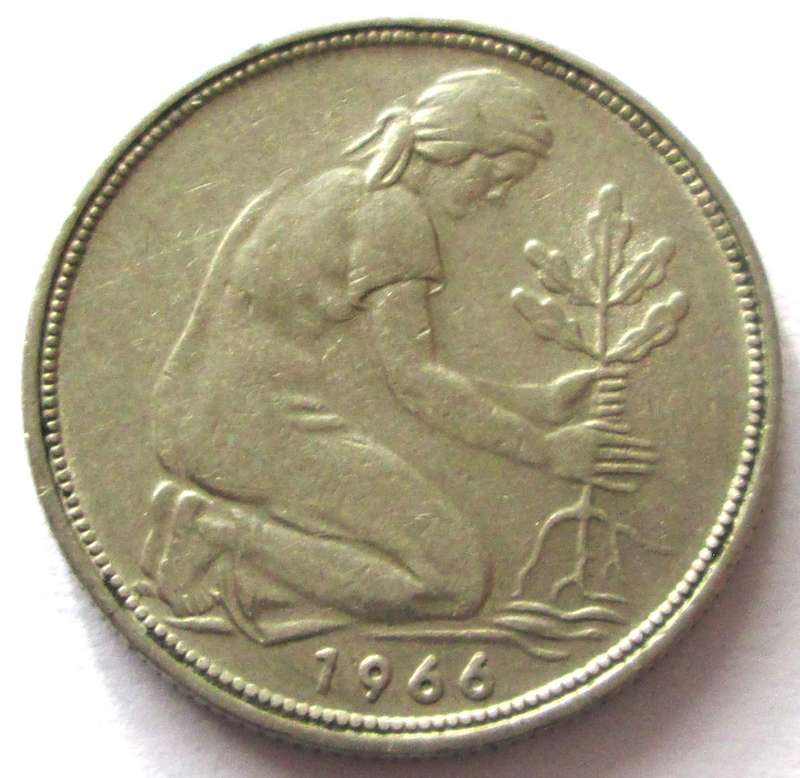 1966 Germany 50 Pfennigs