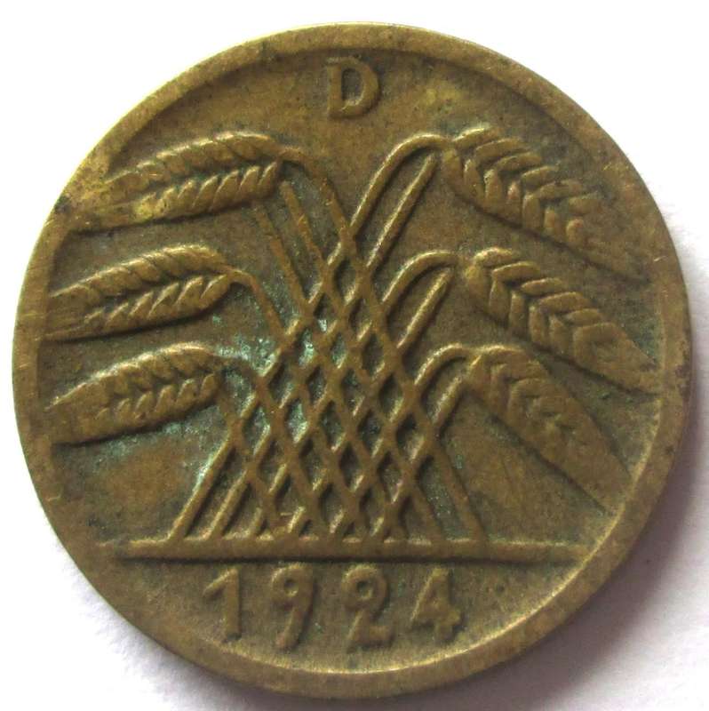 1924 Deutsches Reich 5 Reichspfennig