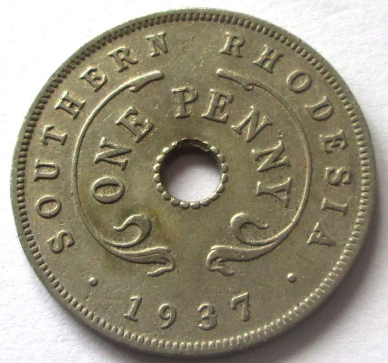 1937 Southern Rhodesia 1 Penny