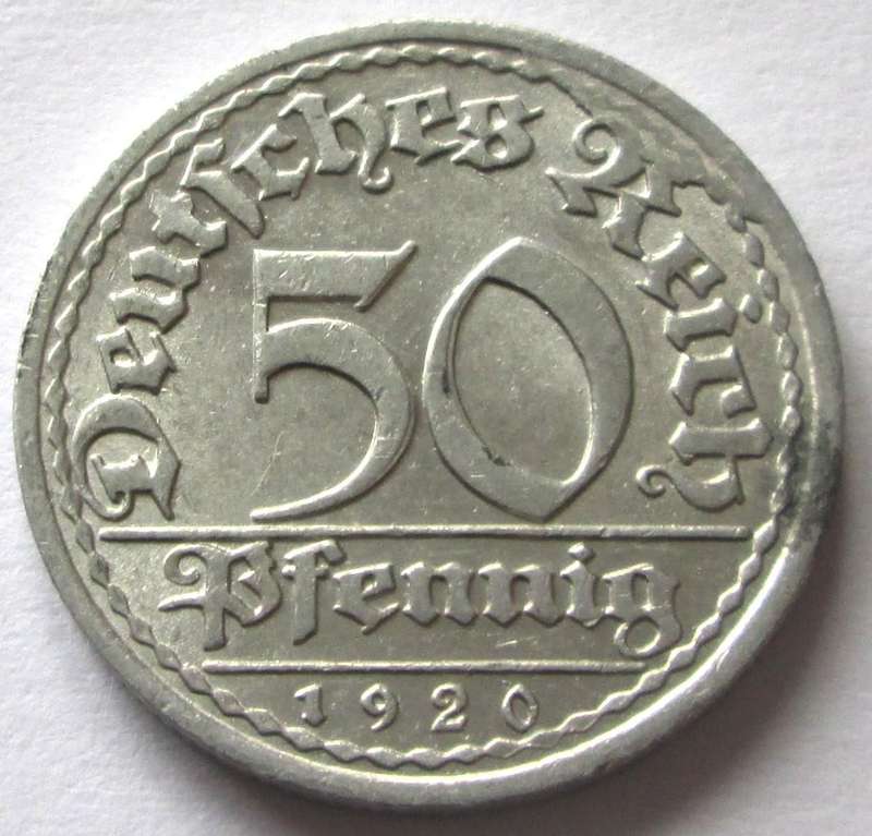 1920 Germany 50 Pfennigs