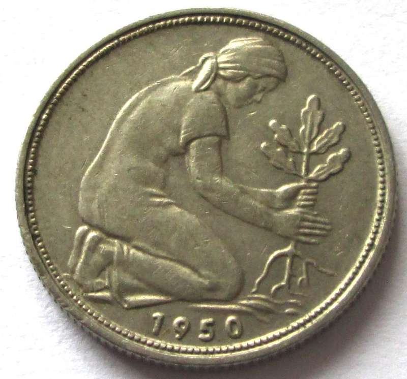 1950 Germany 50 Pfennigs