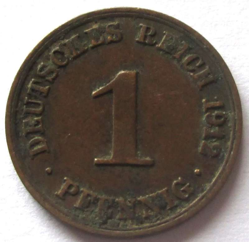 1912 Deutsches Reich 1 Pfennig