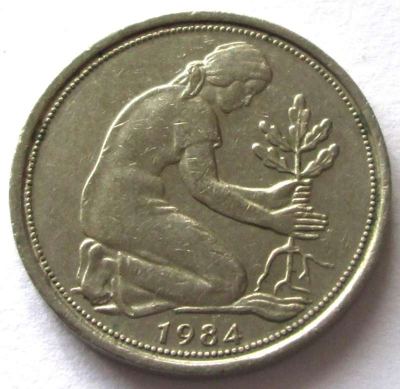 1984 Germany 50 Pfennigs