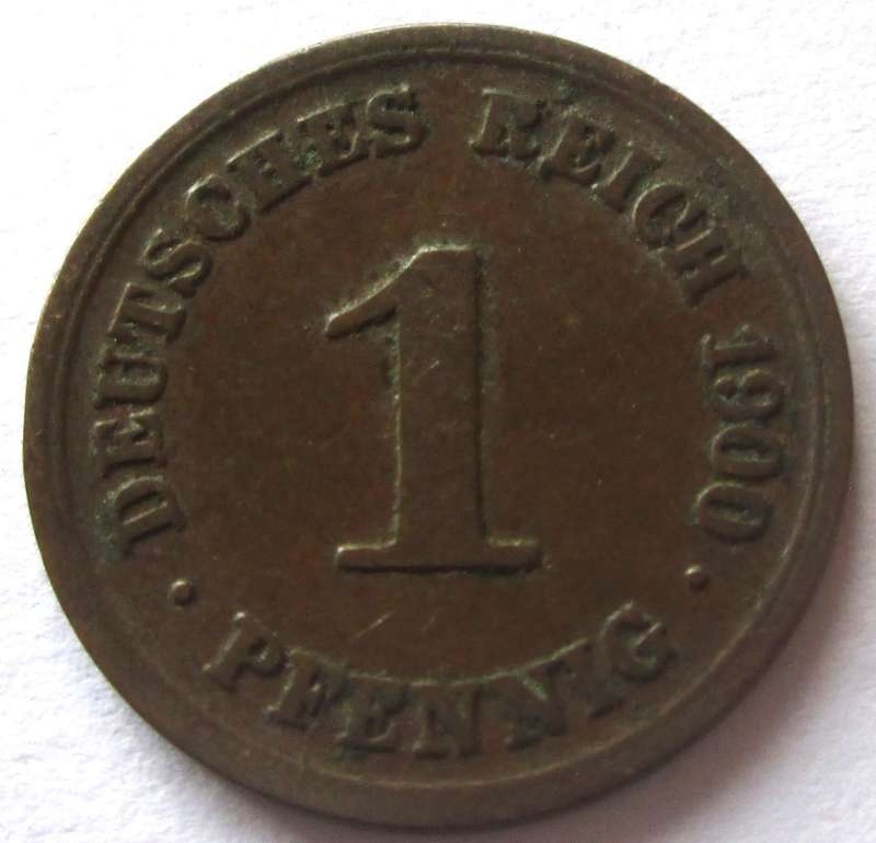 1900 Deutsches Reich 1 Pfennig