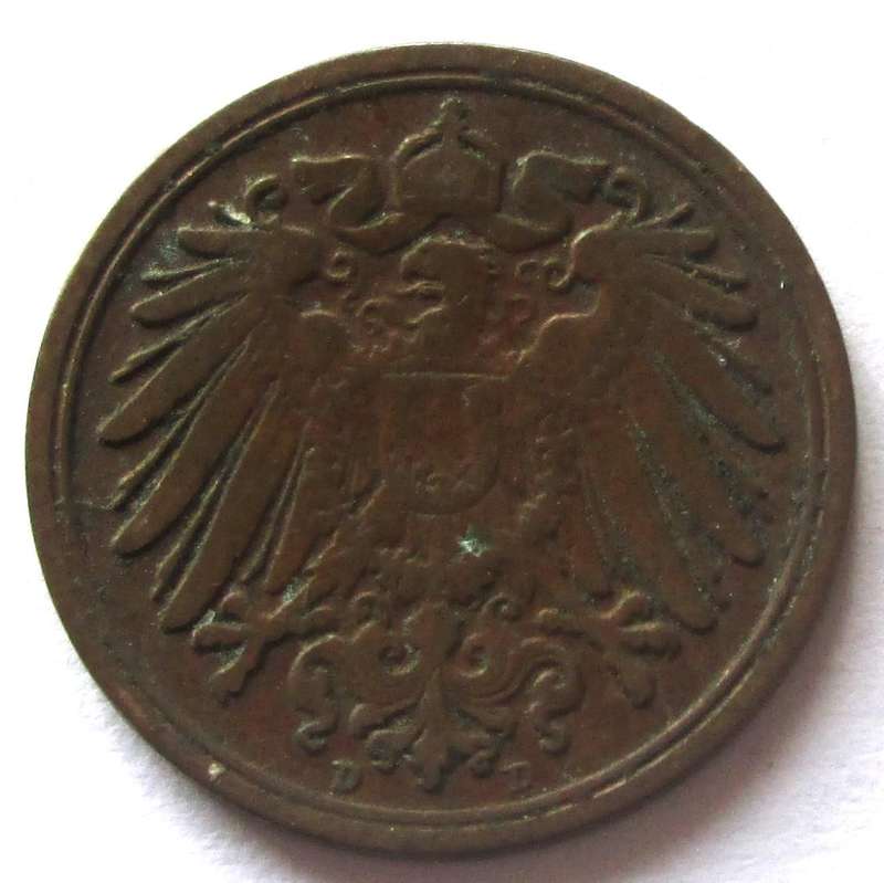 1900 Deutsches Reich 1 Pfennig