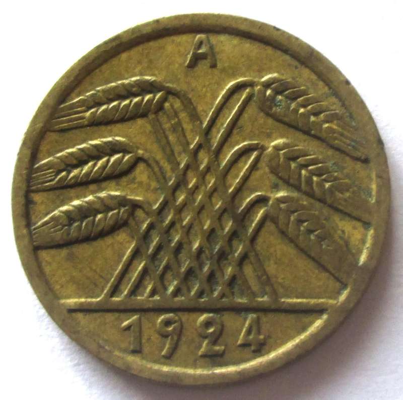 1924 Deutsches Reich 5 Reichspfennig