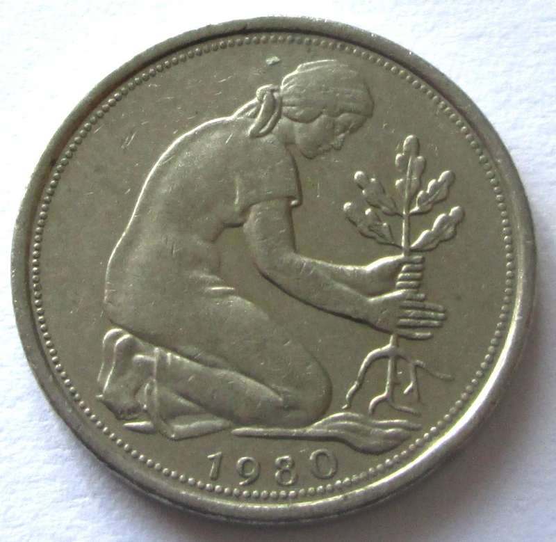 1980 Germany 50 Pfennigs