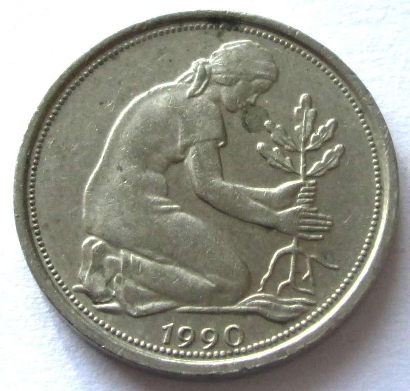 1990 Germany 50 Pfennigs